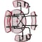 Global Industrial Round Kids Picnic Table, Red, Expanded Metal, 46 in L, 24-1/2 in H Overall 277150KRD - alternate 3